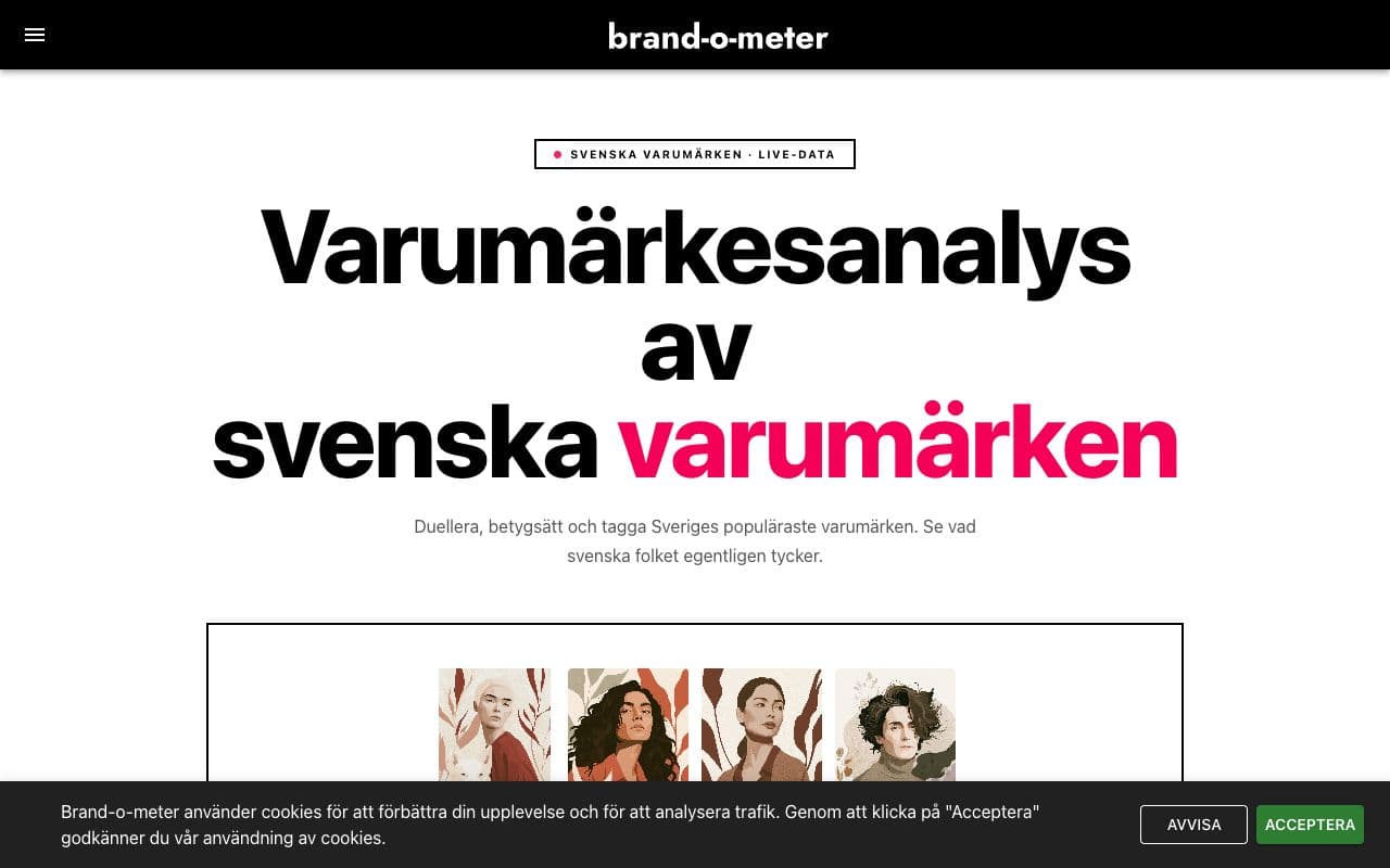 Skärmdump av Brand-o-meter