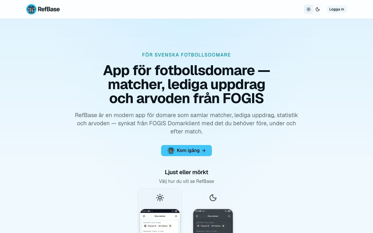 Skärmdump av RefBase
