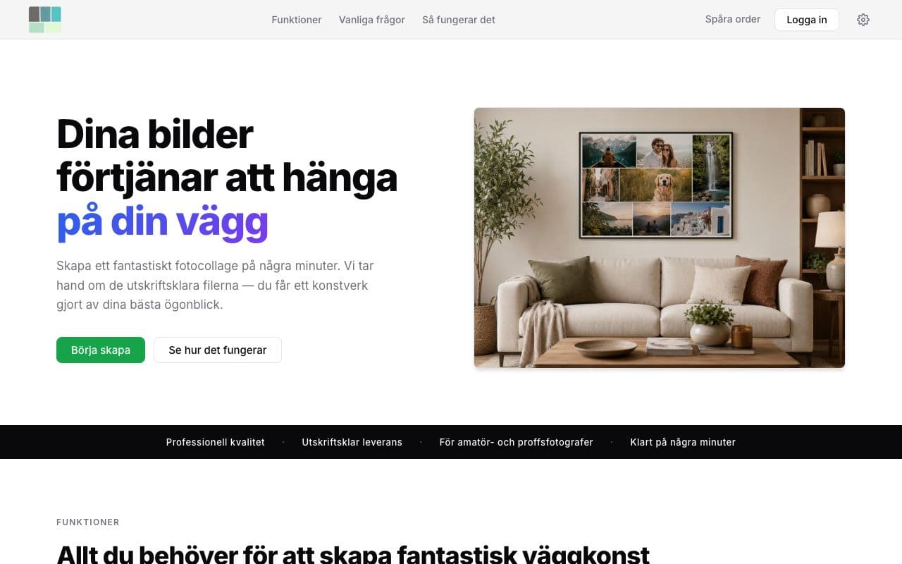 Skärmdump av Foto Collage