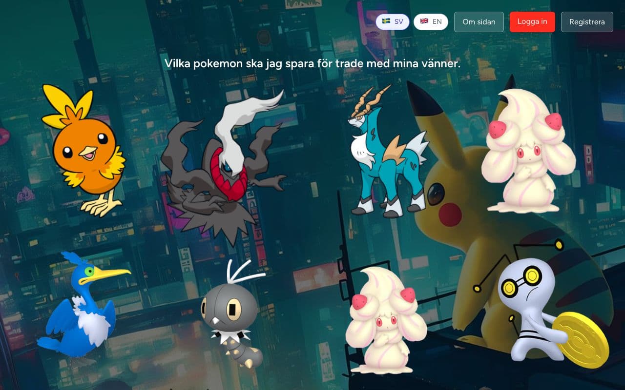 Skärmdump av Pokémon-koll